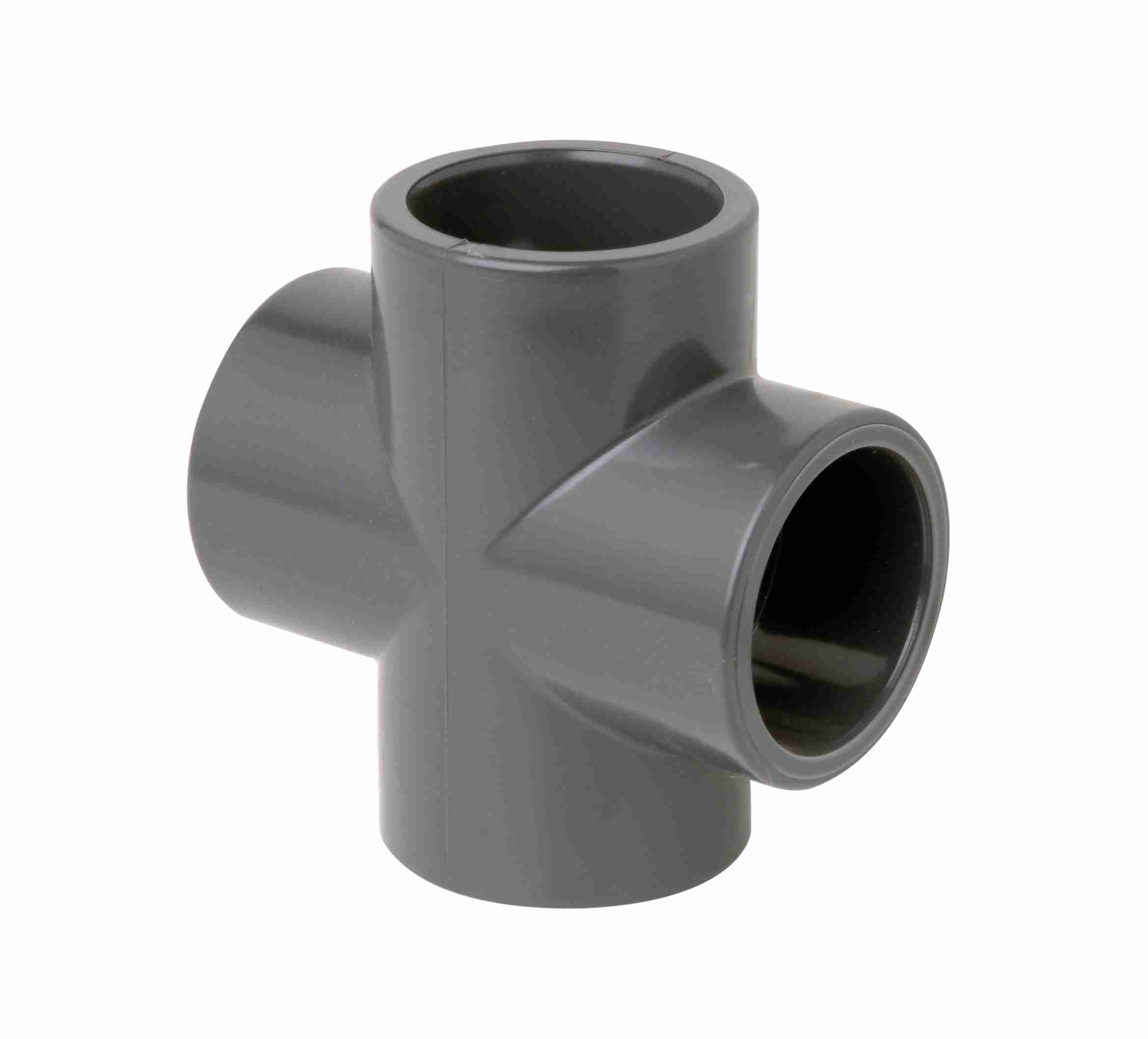 Durapipe PVC-U Cross Plain in grey 50mm size