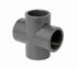 Durapipe PVC-U Cross Plain in grey 50mm size