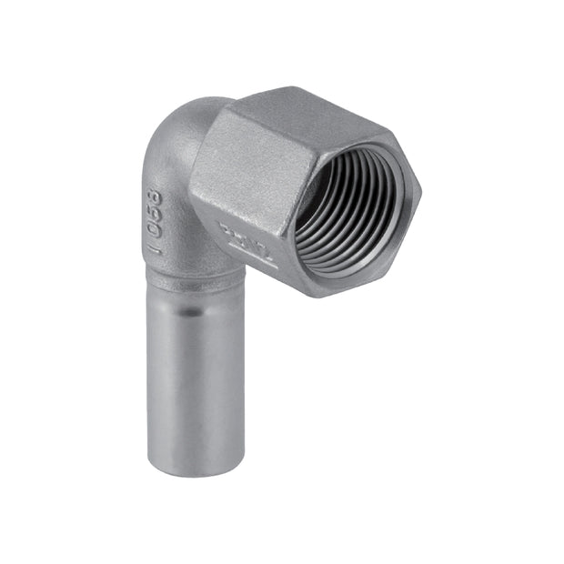 Mapress Stainless Steel Elb Adpt 90 w/ F.I. & Plain End 15mm Rp1/2"