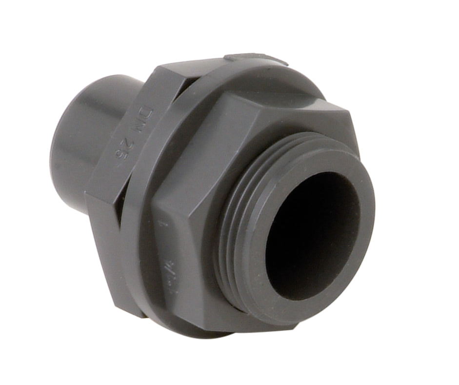 Durapipe PVC-U Tank Connector in grey 20mm size