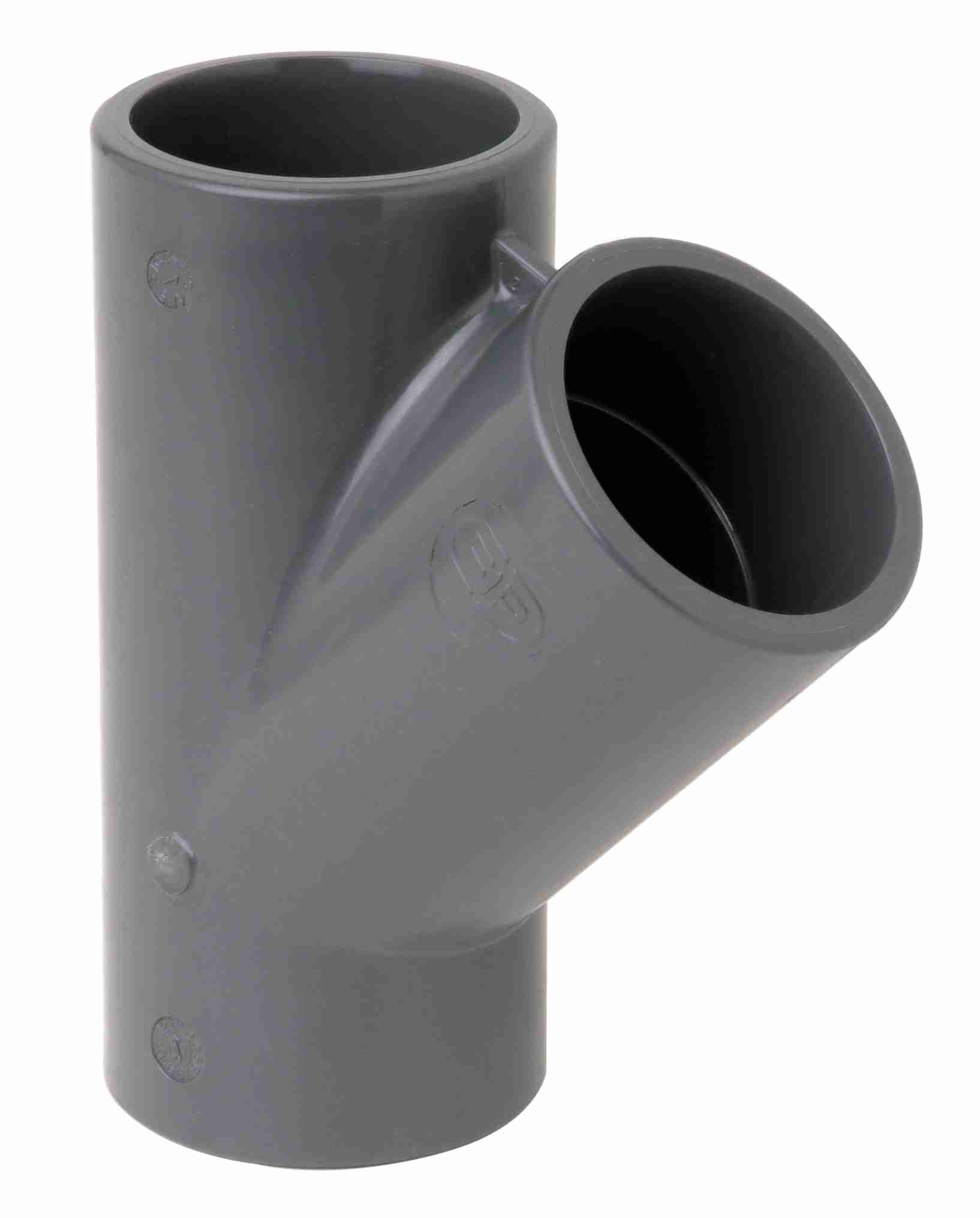 Durapipe PVC-U 45 Plain Tee in grey 25mm size