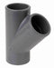 Durapipe PVC-U 45 Plain Tee in grey 25mm size