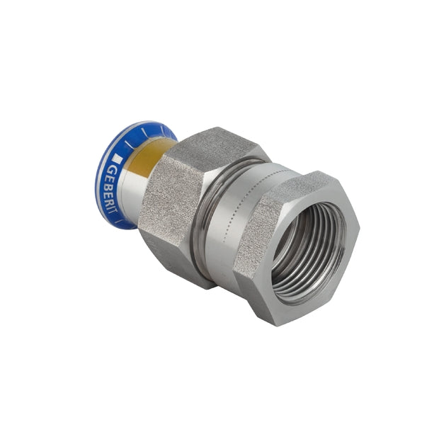Mapress Stainless Steel Adaptor Union with F.I., Union Nut CrNi St. (Gas)