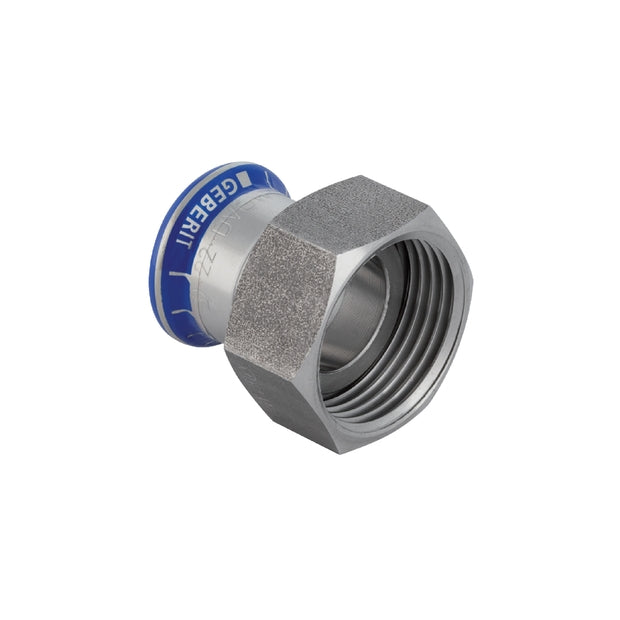 Mapress Stainless Steel Adaptor with Union Nut made of CrNi Steel