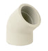 Durapipe PP Socket Fusion 45 Degree Elbow in cream 25mm size