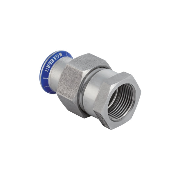 Mapress Stainless Steel Adaptor Union w- Female Thread, Union Nut CrNi St.