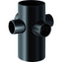 Geberit HDPE quadruple branch fitting 88.5°: d=110mm, d1=56mm