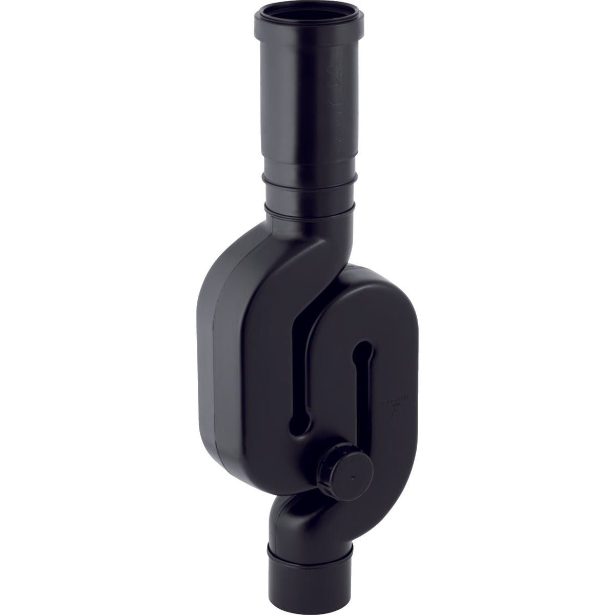 Geberit HDPE suction trap with service opening: d=110mm in black 110mm size