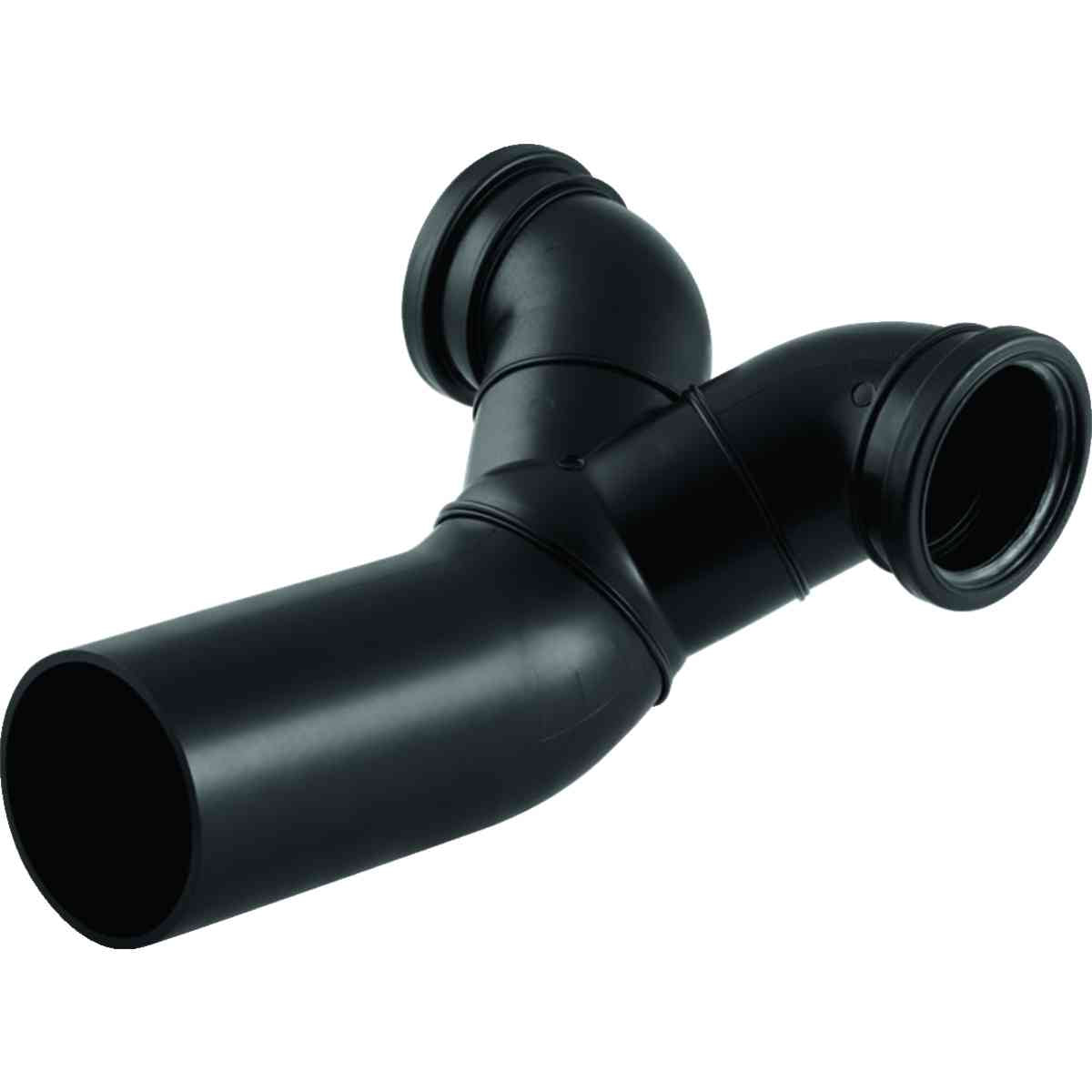 Geberit HDPE double connection bend 90° offset for wall-hung WC: d=110mm d1=110mm in black 110mm size