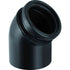 Geberit HDPE connection bend 45° with connection ring seal socket for wall-hung WC: d=110mm d1=90mm in black 110mm size