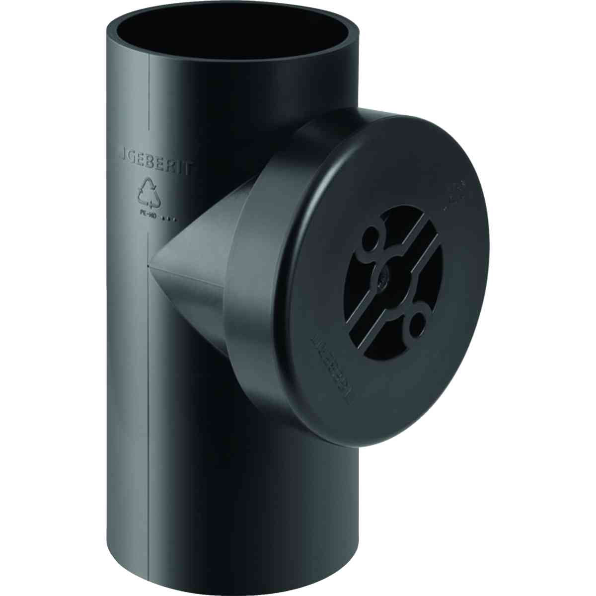 Geberit HDPE access pipe 90° with round service opening