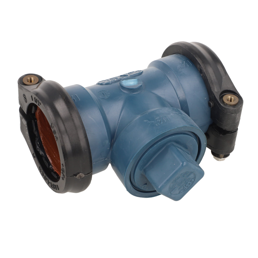 GF Fuseal  PPFR Cleanout Tee w/Plug (SxSxFT) in blue 3" size