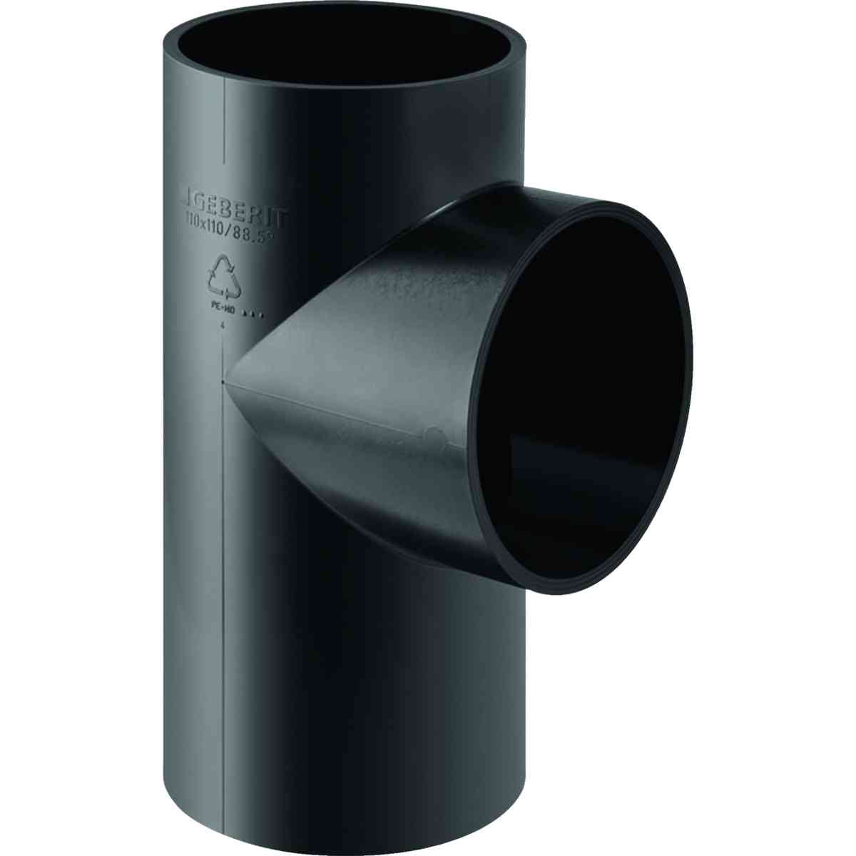Geberit HDPE branch fitting 88.5° in black 250mm size