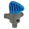Tefen PP Blue Three Way Valve 1/4" BSPT Inlet in blue 1/4" size