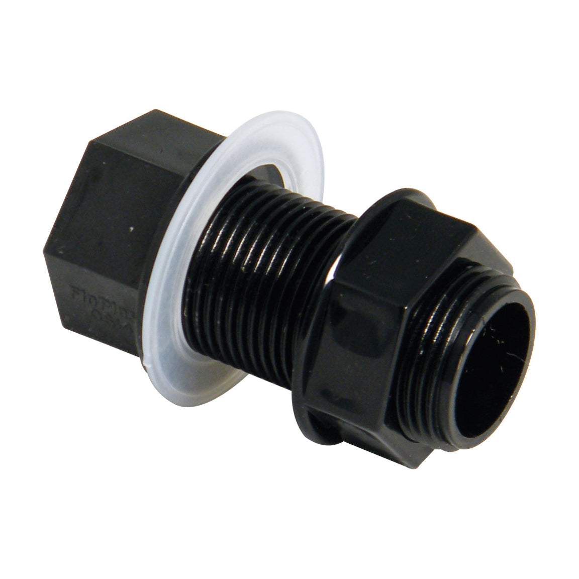 Floplast OS14 21.5mm Black.O/F Straight Tank Connector