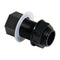 Floplast OS14 21.5mm Black.O/F Straight Tank Connector