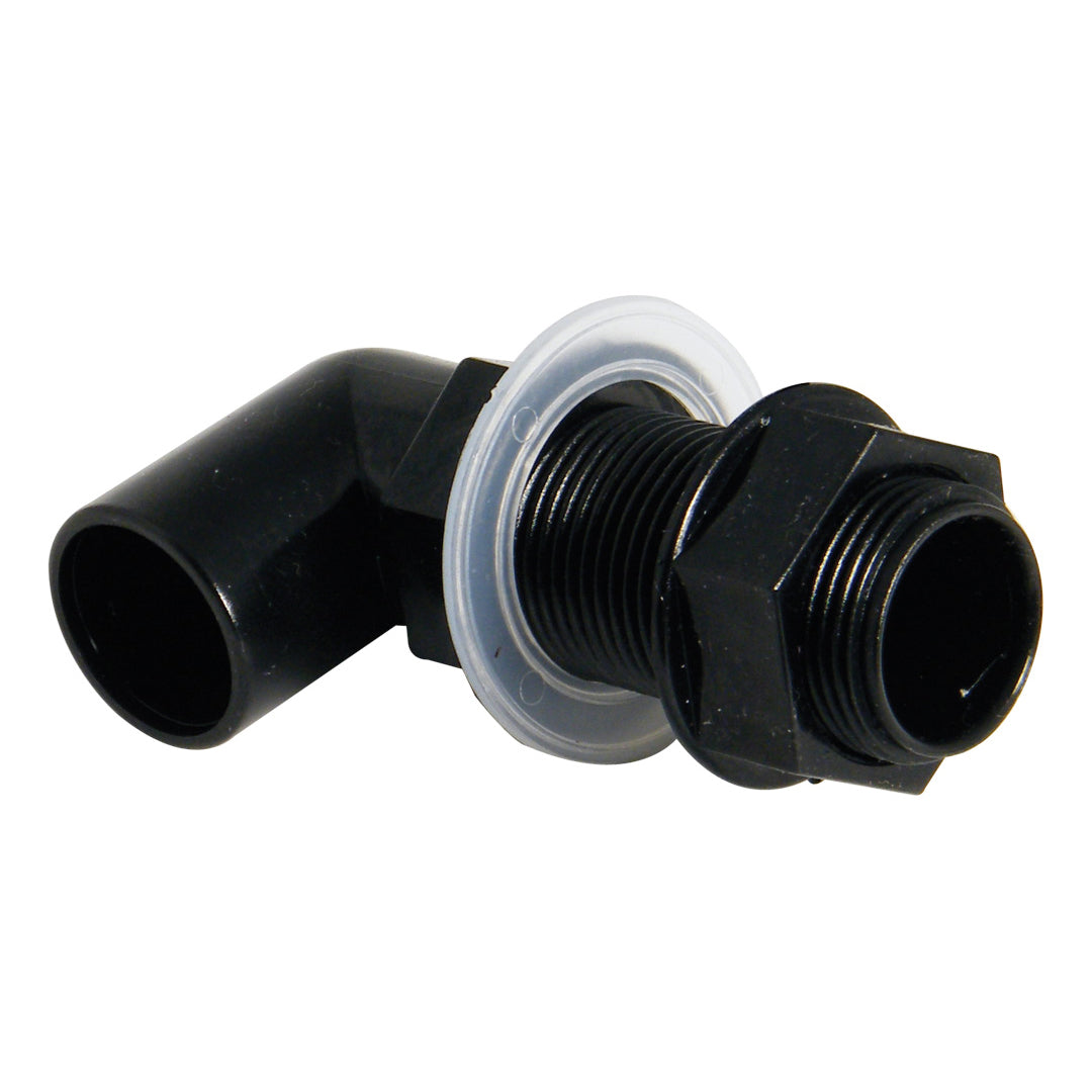 Floplast OS15 21.5mm Black O/F Bent Tank Connector