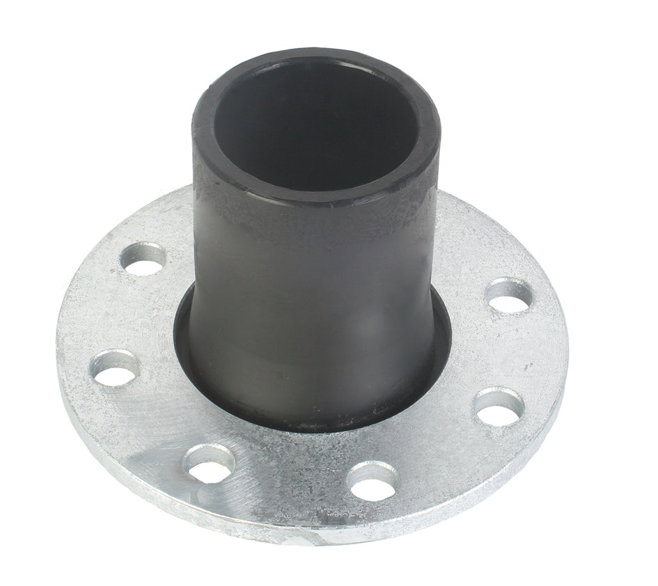 PLX Fill and Vent Spigot Stub Flange Assem. in black 90mm size