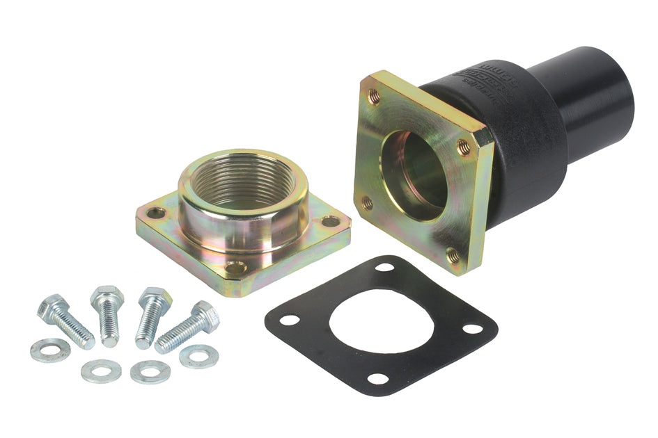 PLX Spigot Female Compact Flange Transition in black 90mm size