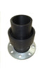 PLX S/C PE Stub Flange Assembly Transition 160#225mm in black 160mm size