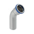 Mapress Stainless Steel 45 Degree Bend with Plain End (FKM, Blue)