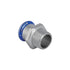 Mapress Stainless Steel Adaptor with Male Thread (FKM, Blue)