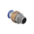 Mapress Stainless Steel Adaptor Union with Male Thread (FKM, Blue)