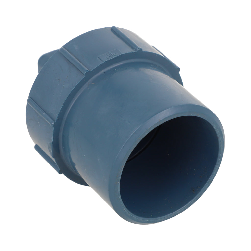 GF Fuseal  PPFR Cleanout Adpt with Plug (SPGxFT) in blue 4" size