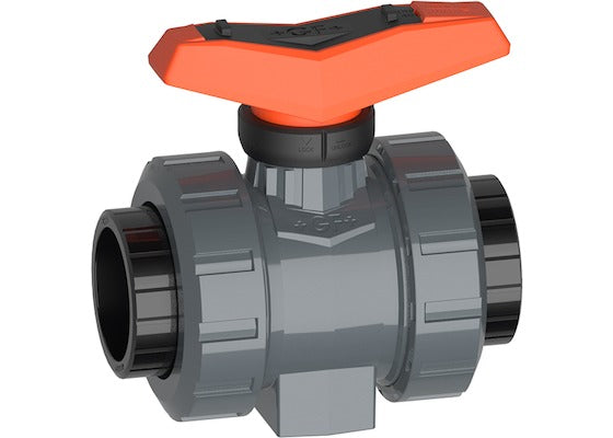 +GF+ PVC-U Ball Valve 546 EPDM Insert BS Z in grey 90mm size
