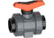+GF+ PVC-U Ball Valve w/ Mnt Ins.& Sock. 546 FPM Ins. Metric