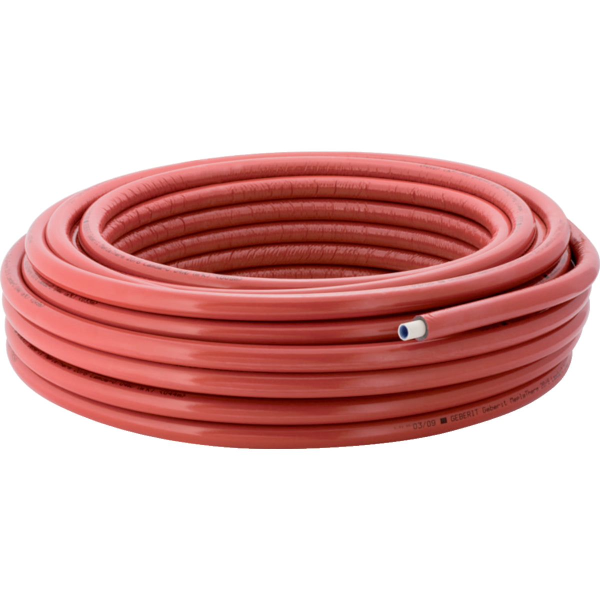 Geberit FlowFit Pre-Insulated Therm Pipe Coil 16mm x 6mm x 50m Red