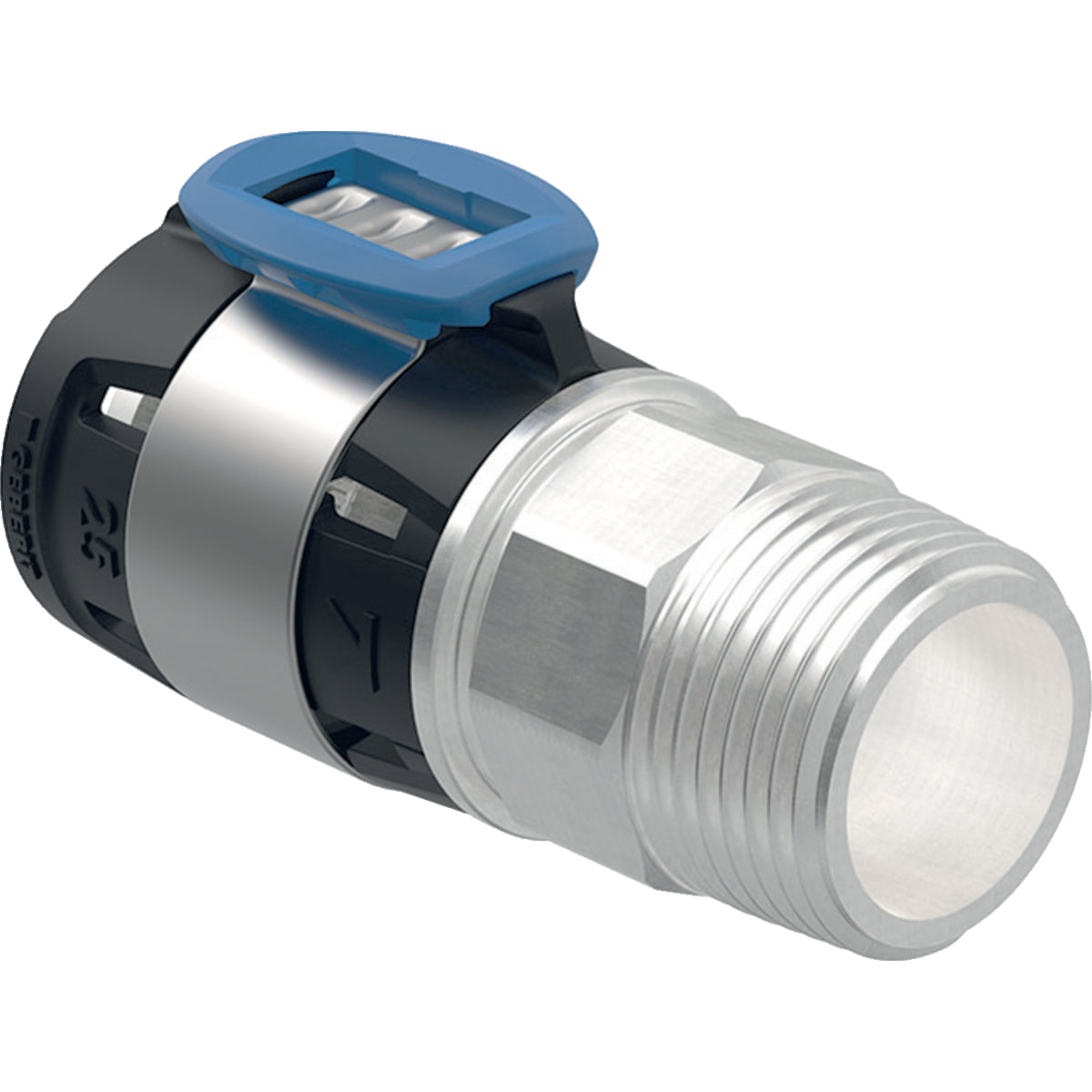 Geberit FlowFit Tap Connector Straight Male Thread