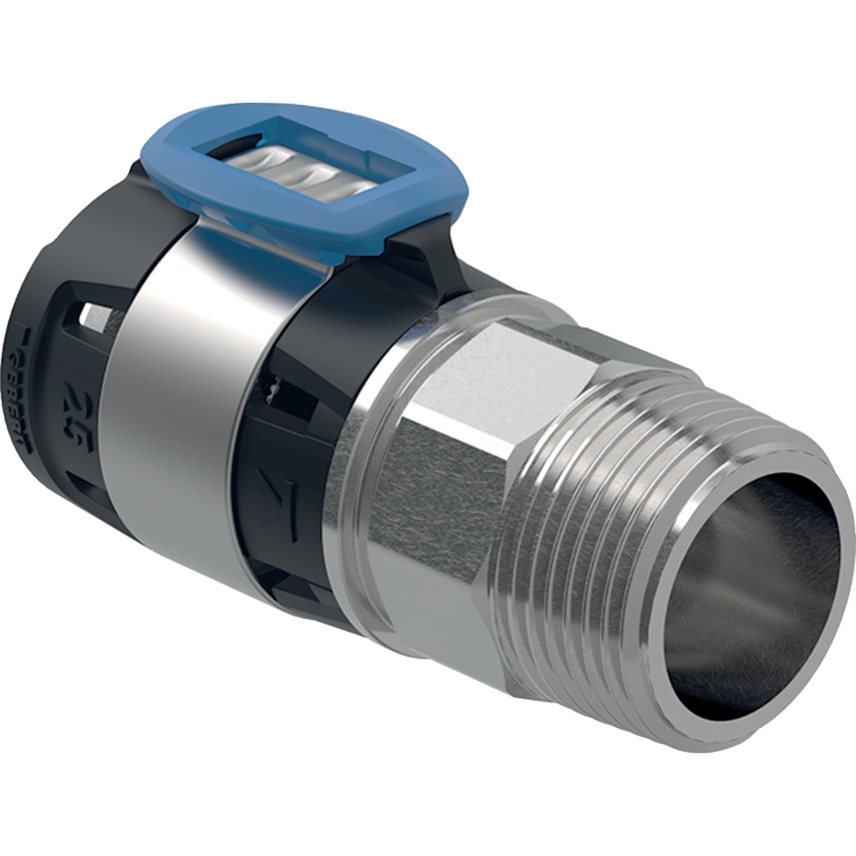 Geberit FlowFit Adaptor Male Thread Stainless Steel