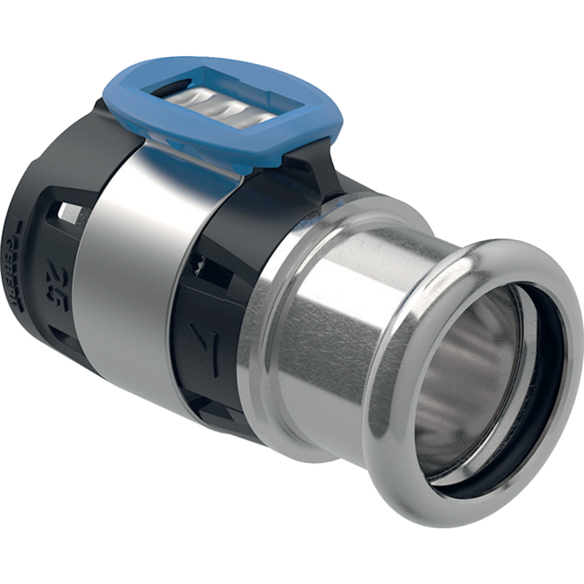 Geberit FlowFit Adaptor to Geberit Mapress Pressing Socket Stainless Steel
