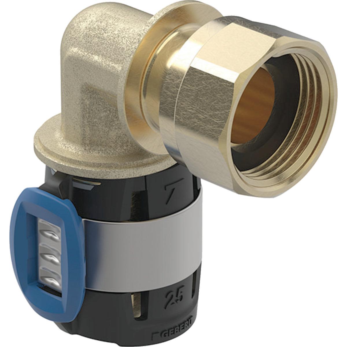 Geberit FlowFit 90° Bend Adaptor Union Nut G