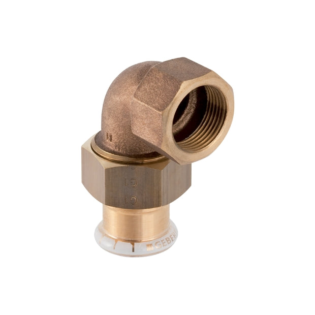 Mapress Copper Elbow Adaptor Union 90 with Female Thread