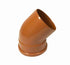 FloPlast 6D163 Single Socket 45 Deg Bend 160mm in terracotta 160mm size