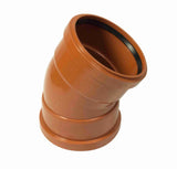 FloPlast 6D561 Double Socket 30 Deg Bend 160mm in terracotta 160mm size