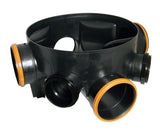 FloPlast 6D900 Large Inspection Chamber Base 160mm in black 160mm size