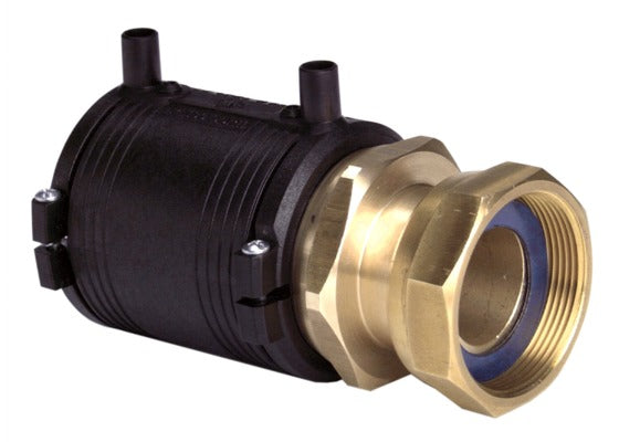 GF ELGEF Transition Coupler PE-Brass w. Loose Nut