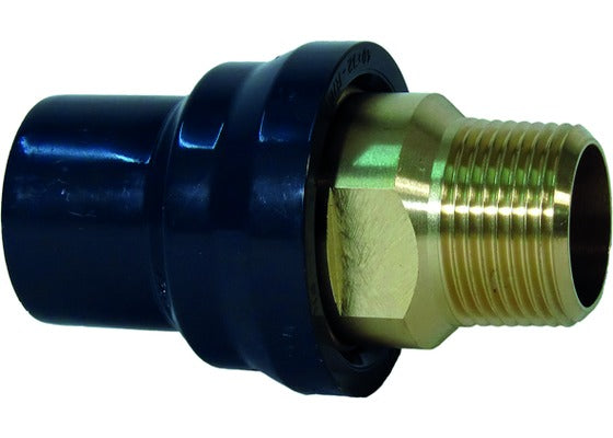+GF+ PVC-U Adapt Skt/Spgt Brass R
