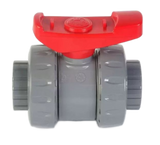 Astore ABS 724 Double Union Ball Valve Plain FPM in grey 1/2" size