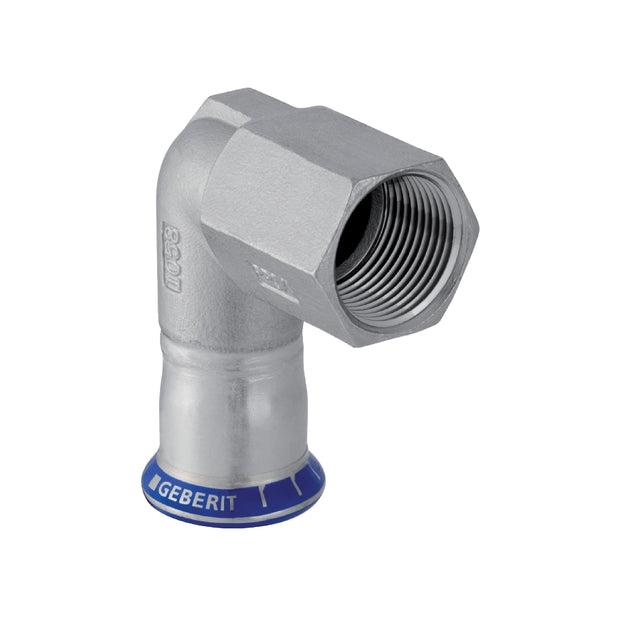 Mapress Stainless Steel Elbow Adaptor 90° with Female Thread (Si-Free)