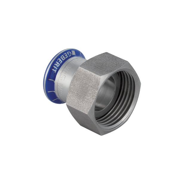 Mapress Stainless Steel Adaptor with Union Nut made of Crni Steel (Si-Free