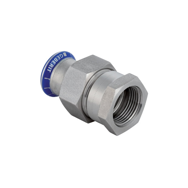 Mapress Stainless Steel Adaptor Union w- F.I. Union Nut CrNi St. (Si-Free)
