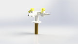 Arboles 2 Way 90 Deg Bench Mounted Droplever Gas Tap w/ NRV in white