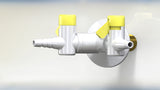 Arboles 2 Way 90 Degree Wall Mounted Gas Tap in white