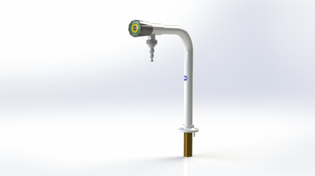 Arboles Pillar Bib Tap. Hot And Cold w/ Removable Nozzle.
