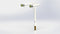Arboles 2 Way Pillar Bib Tap 90 Deg Hot & Cold, Fixed Nozzle