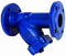 ART185 Cast Iron PN16 Flanged 'Y' Type Strainer in blue 3" size